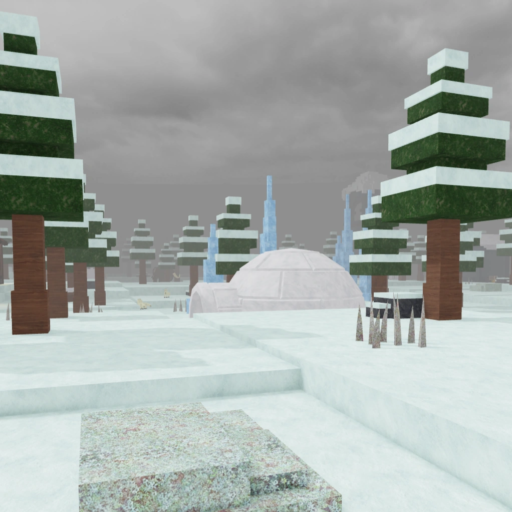 Снежный биом (Snow Biome) в 99 Nights in the Forest