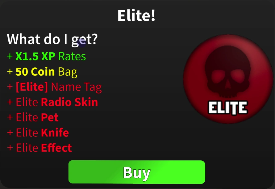 Elite Gamepass — Игровой пропуск в Murder Mystery 2