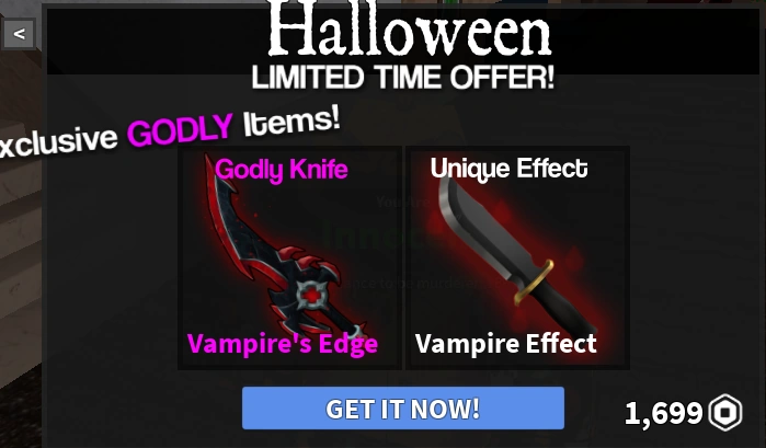Vampire Item Pack — Игровой пропуск в Murder Mystery 2