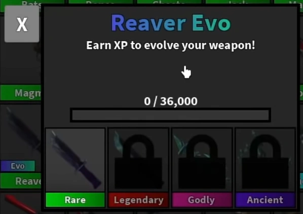 Evo Weapons — Нож в Murder Mystery 2